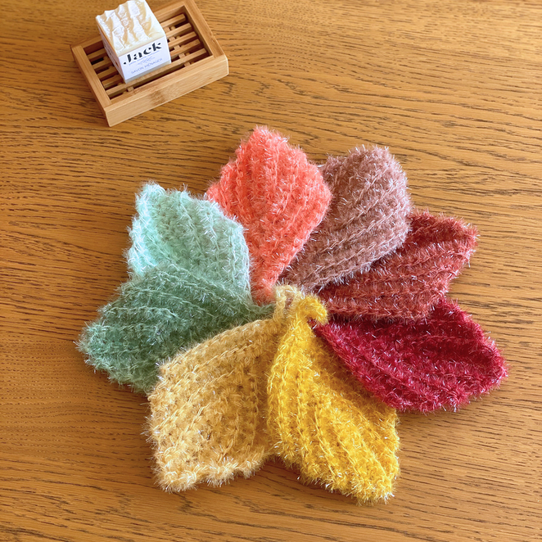 Eponge vaisselle lavable, fabrication artisanale au crochet, pour toutes surfaces, ne raye pas
